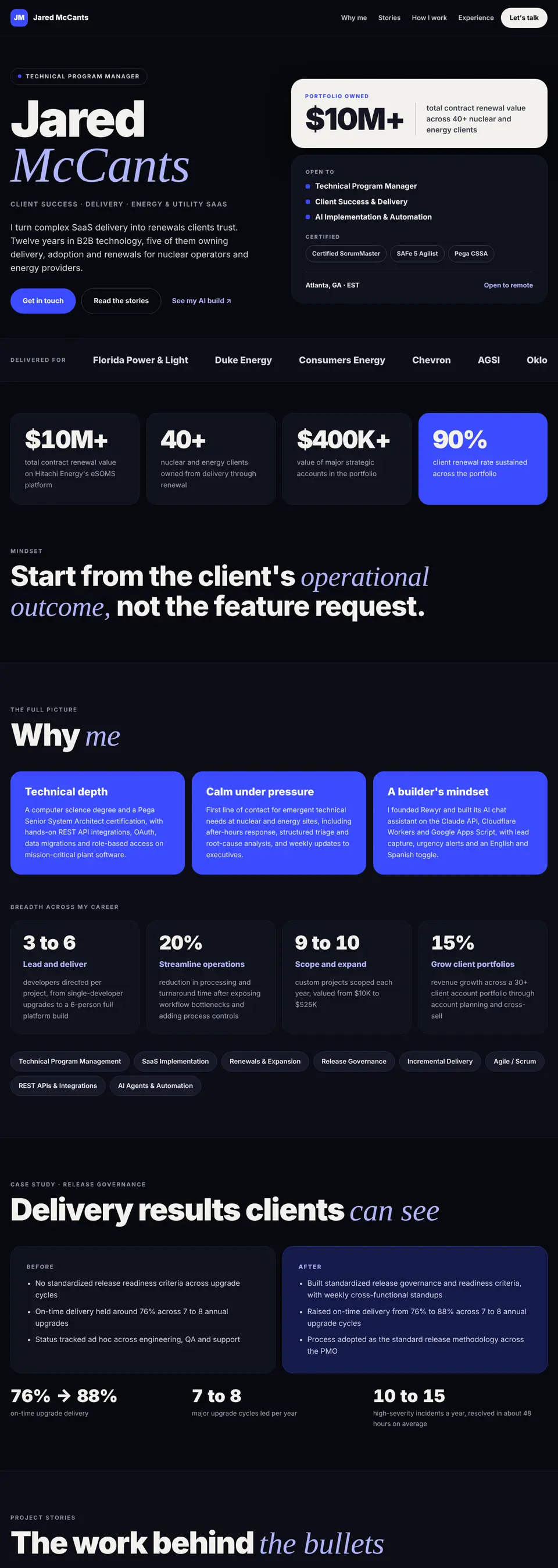 Resume Landing Page screenshot